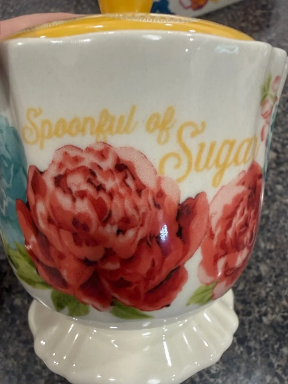 The Pioneer Woman Blossom Jubilee lidded Ceramic Sugar Bowl